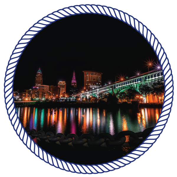 nighttime view of the city, full of bright and colorful neon lights